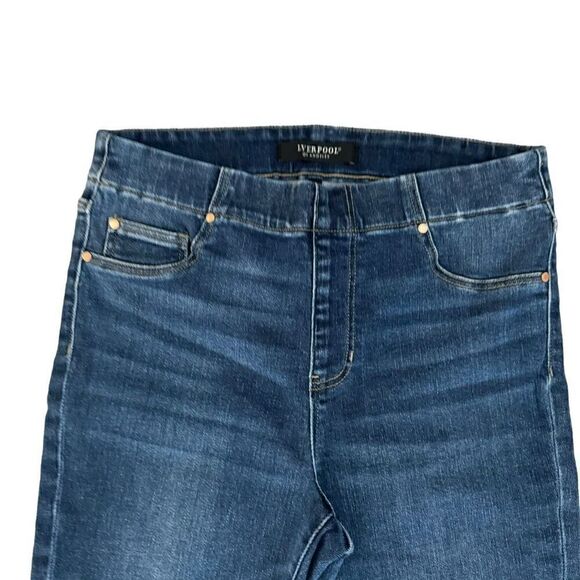 Liverpool High Rise Y2K Ankle Soft Blue Pull On Faux Pockets SZ 8/29 - Picture 2 of 10